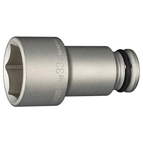 HP4NV-33L:二面幅:33mm トネ(TONE) インパクト用ロングソケット HP4NV-33L 差込角12.7mm(1/2＂) 二面幅33mm