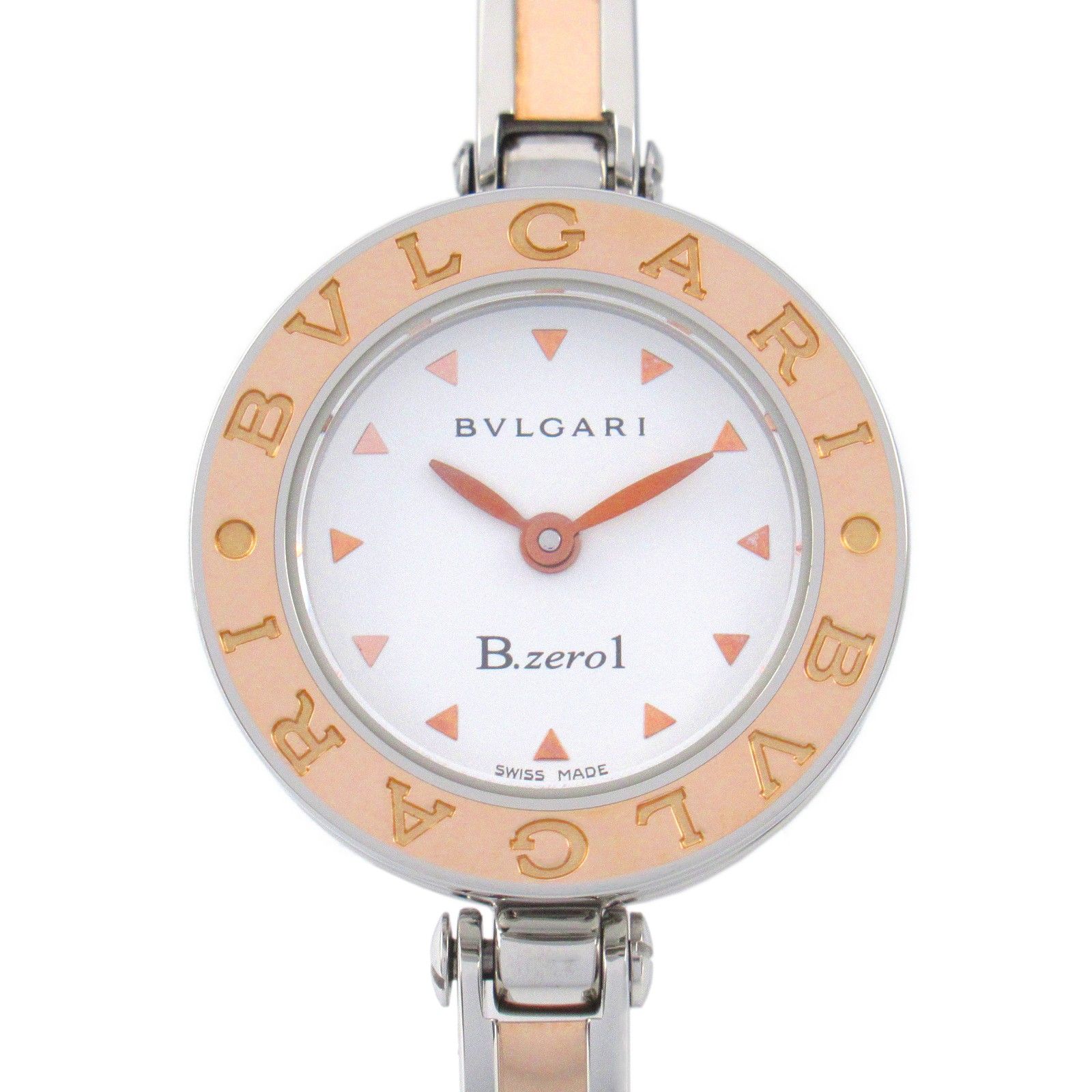 ブルガリ BVLGARI 腕時計 B-zero1 BZ22SG|BZ22WSPG ホワイト K18PG ピンクゴールド ステンレススチール B-zero1 レディース Used A