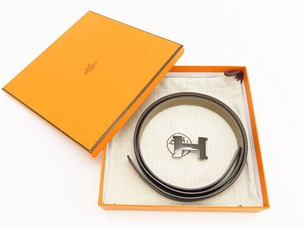 【激レア新品同様】エルメス　HERMES　ミニ コンスタンス　Hベルト　リバーシブル　モノクローム　24mm　ブラック エトゥープ ベージュ　ヴォースイフト ヴォーエプソン