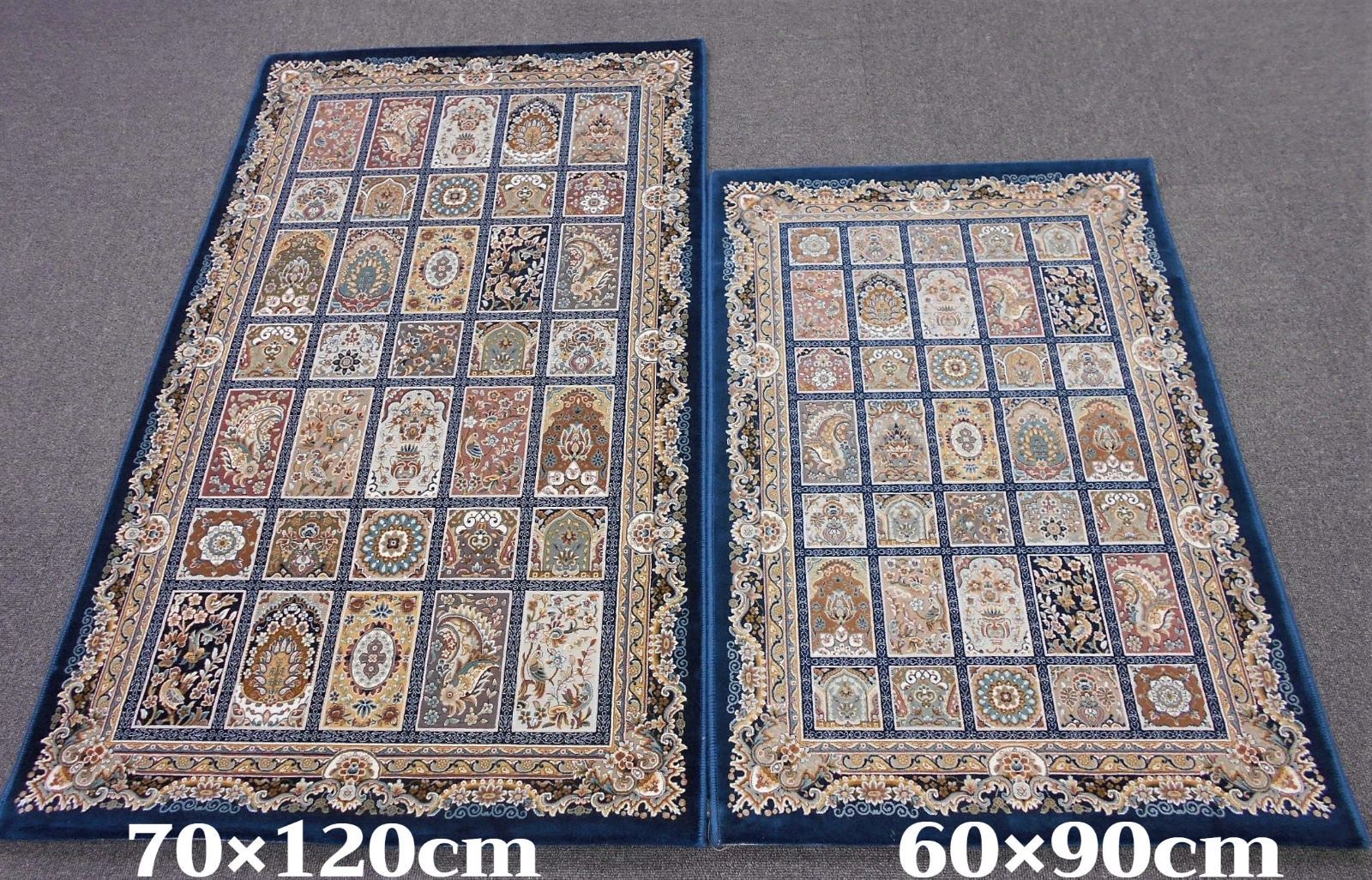 225万ノット！超高密度織 絨毯 本場 イラン産 60×90cm‐200231