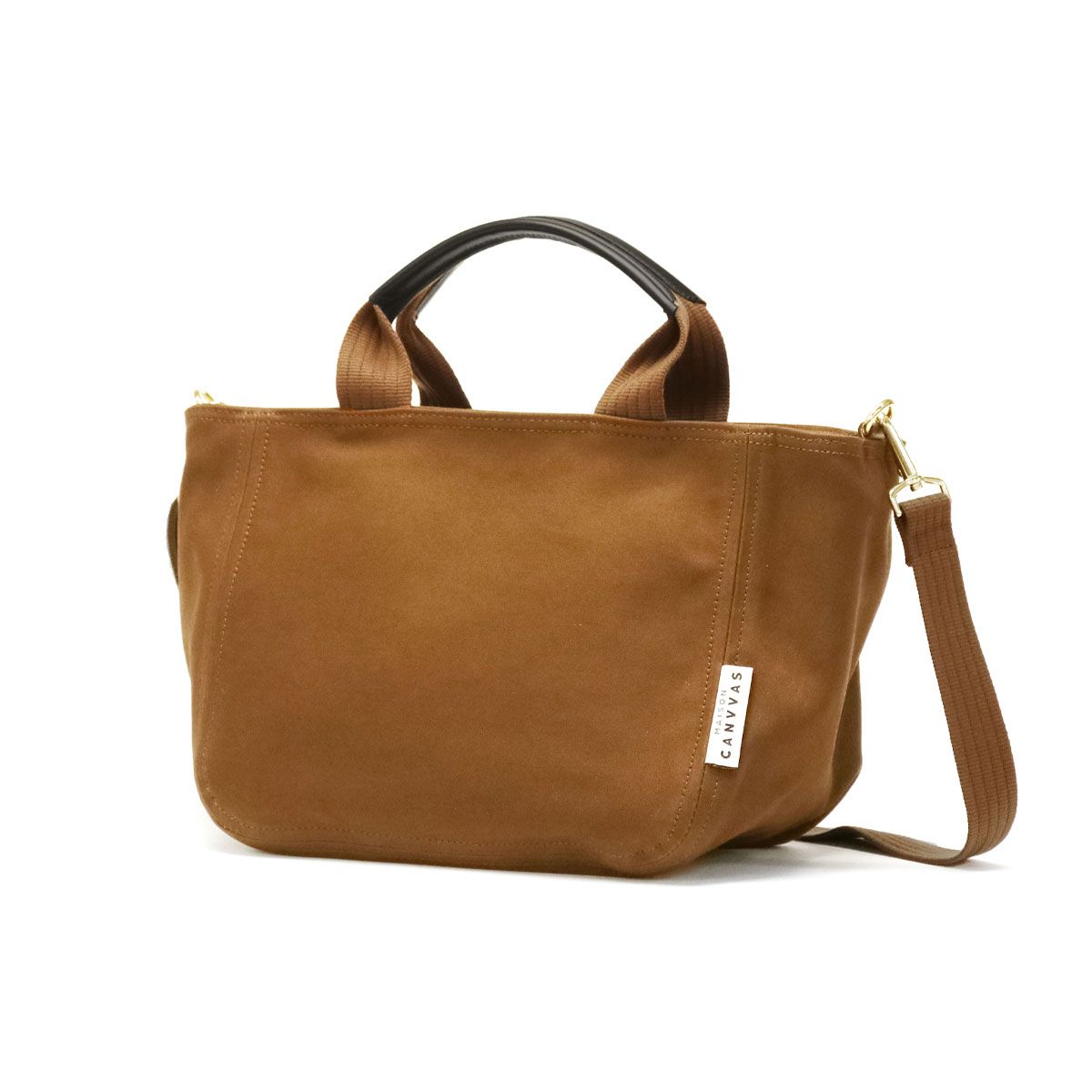 メゾンキャンバス トートバッグ 帆布 メンズ レディース ブランド 小さめ MAISON CANVVAS 布 キャンバス 2WAY ショルダー A5 日本製 M1076 BROWN