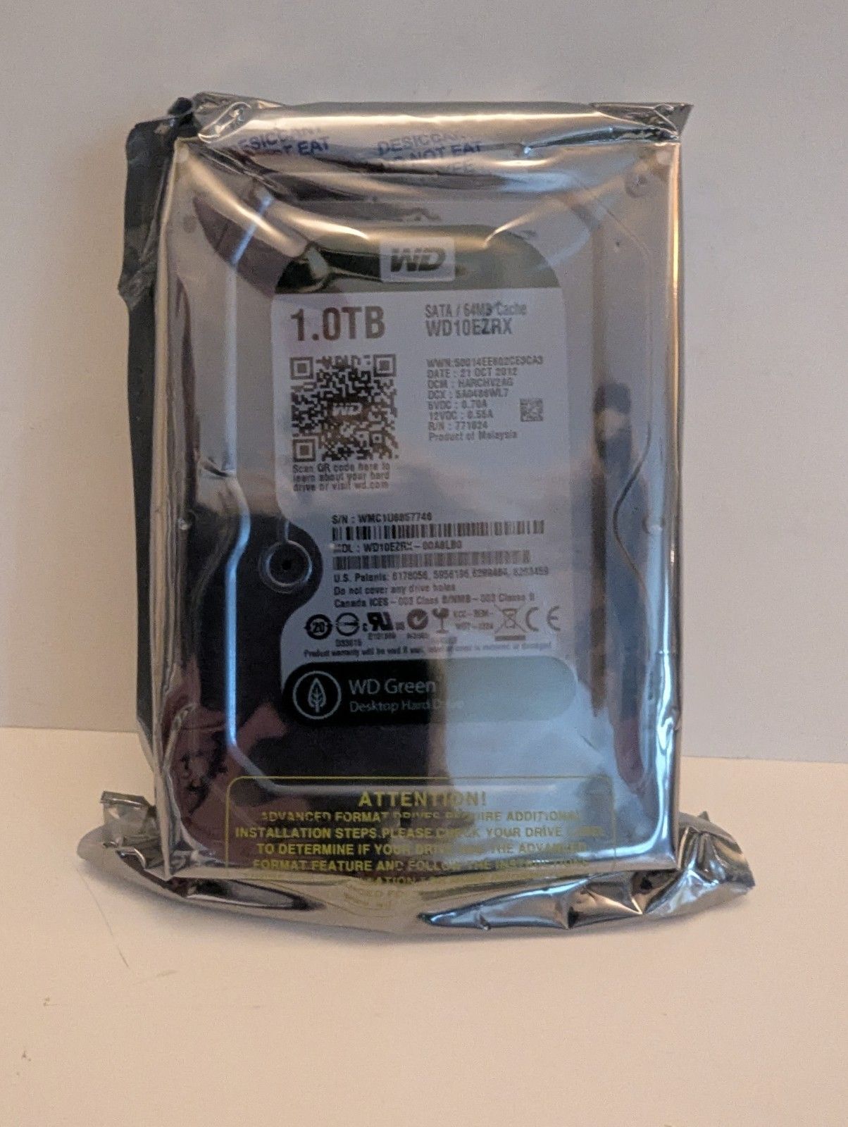 Western Digital Western Digital Green 1TB 3.5 SATA Desktop Hard Drive HDD - WD10EZRX