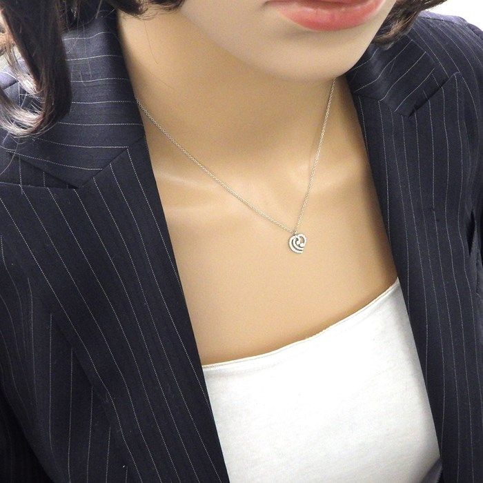 ティファニー Tiffany & Co. ネックレス エンチャント ハート パヴェ  