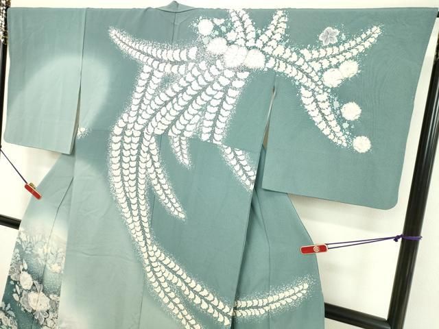 平和屋着物○越後十日町の一流染匠 桐屋・翠山工房 訪問着 絞り 辻が花