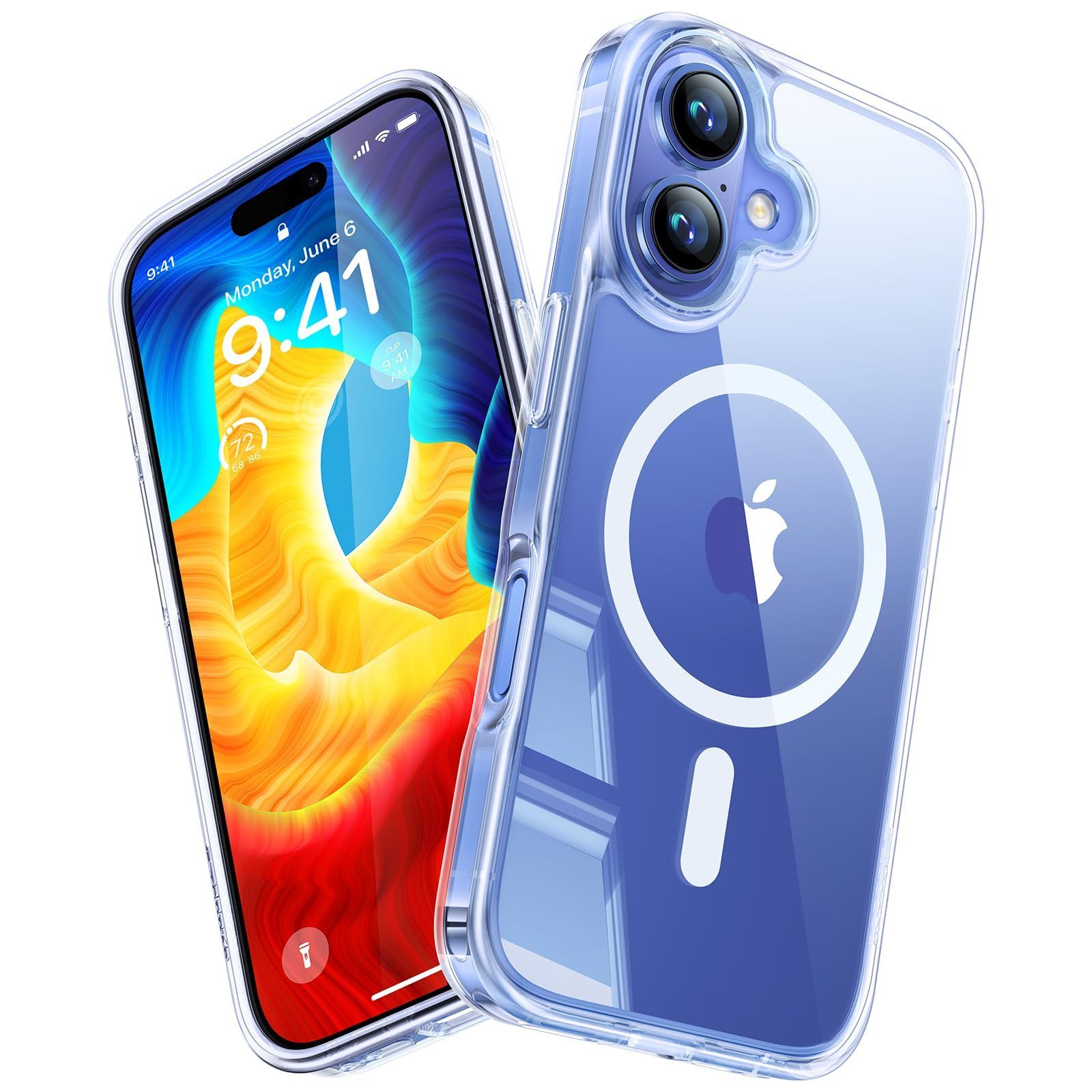 TORRAS iPhone 16ProMax ケース 半透明 マグネット搭載 米軍進化