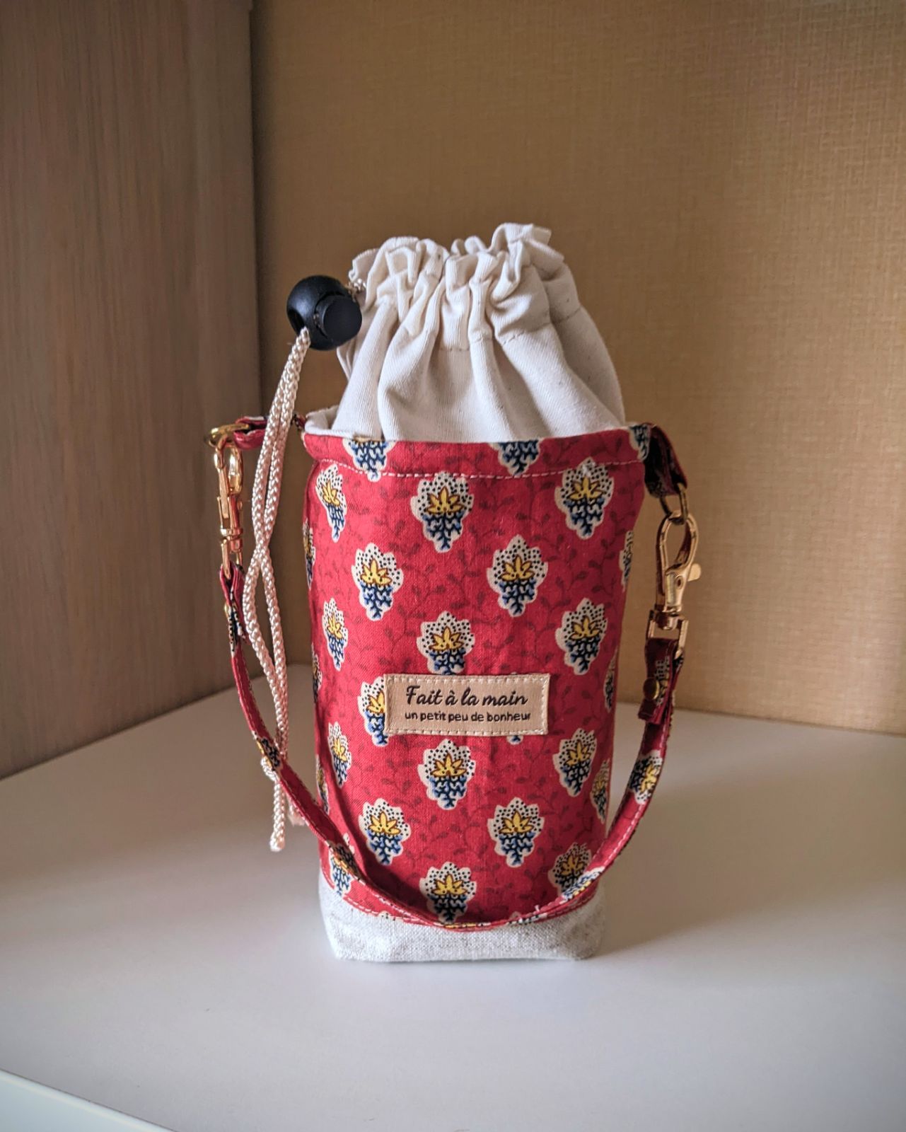 ペットボトルカバー リバティアーカイブギンガム/ブラック