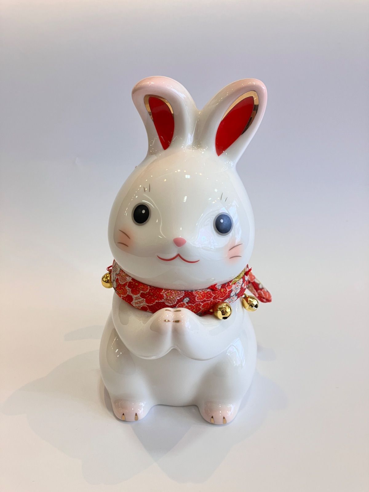 益子焼　うさぎ　陶器　置物 うさぎの置物 - 手づくり益子焼のお店 ひといろ陶房