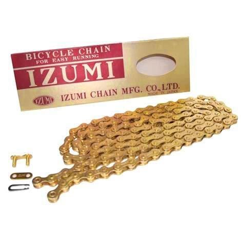 IZUMI IZUMI 1/2X1/8 410 GOLD FOR THICK TEETH MADE IN JAPAN GOLD 106L BICYCLE CHAIN PISTBIKE FOR THICK TEETH