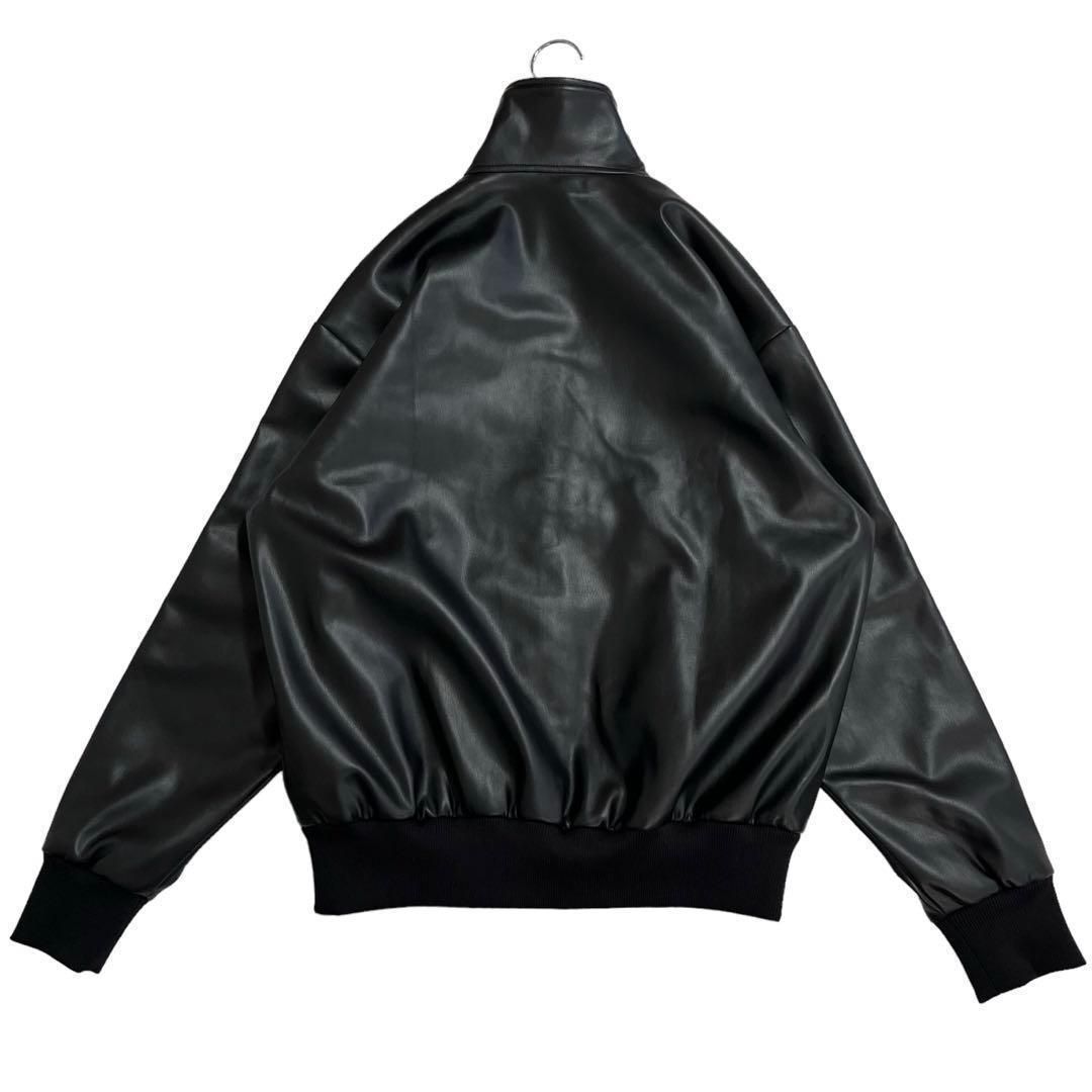 新品未使用 adidas フェイクレザー ジャケット トラックジャケット S 日本未発売】フェイクレザー adidas トラックスーツジャケット