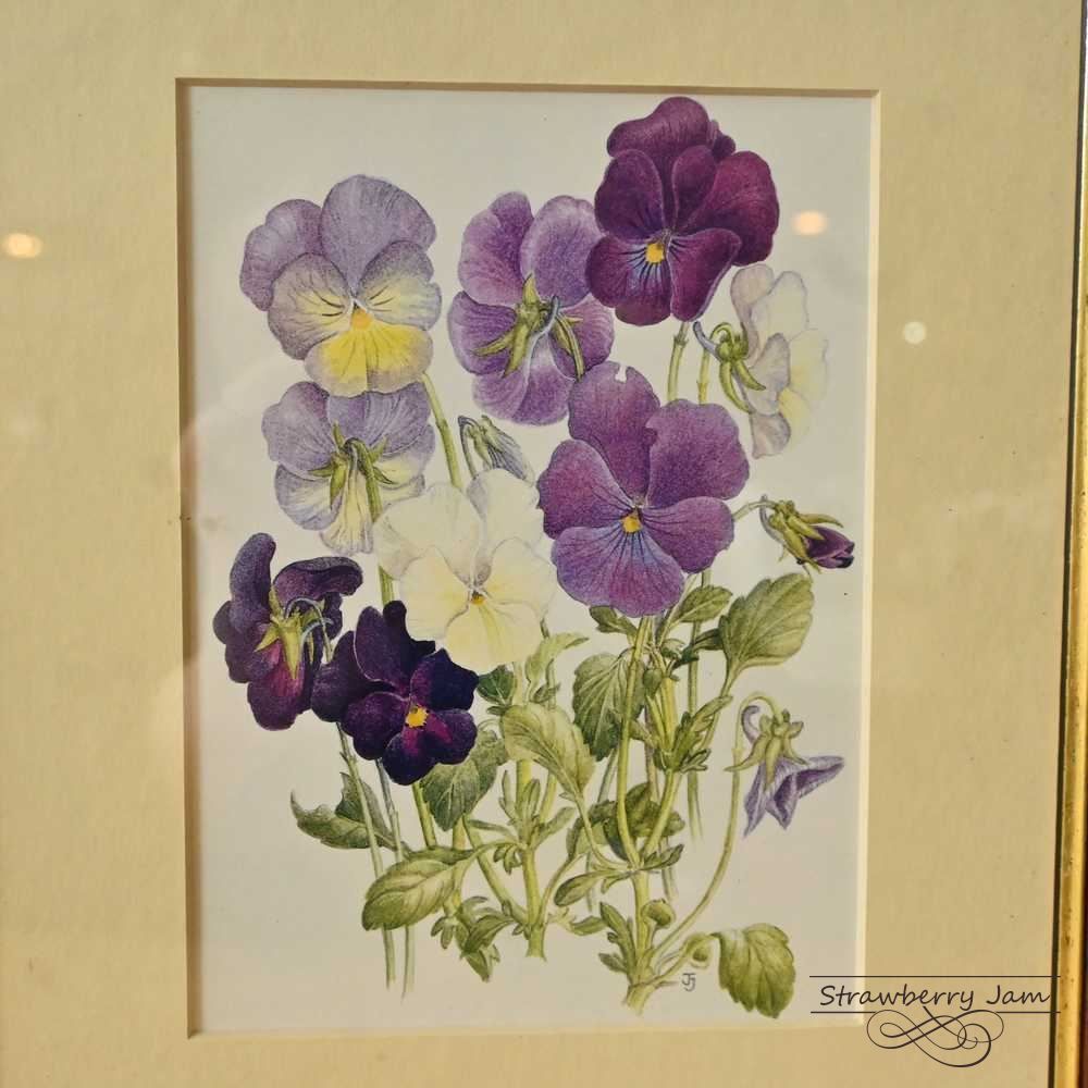 L3710-203-2 フランスヴィンテージ 壁掛け フラワー パンジー アート バラ フランス