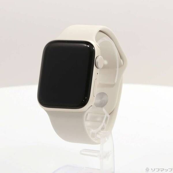 〔 品〕 Apple Watch SE 第2世代 GPS 44mm スターライトアルミニウムケース スターライトスポーツバンド 262