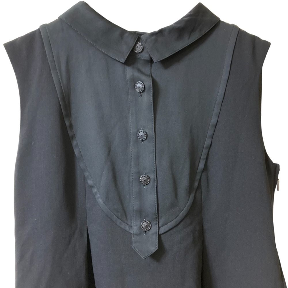IENA Nylon Stretch フレアOP ノースリーブワンピース 36 美品 FOXEY フォクシー ノースリーブ ひざ丈 フレア ワンピース