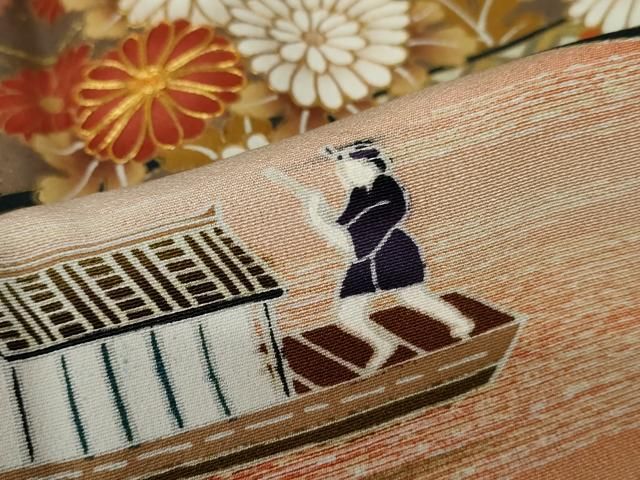 平和屋着物■極上　男性　本場筑前博多織　角帯　松装織物　博多金ラベル　証紙付き　逸品　DZAA6716kh5 平和屋着物□極上 男性 本場筑前博多織 角帯 松装織物 博多金ラベル