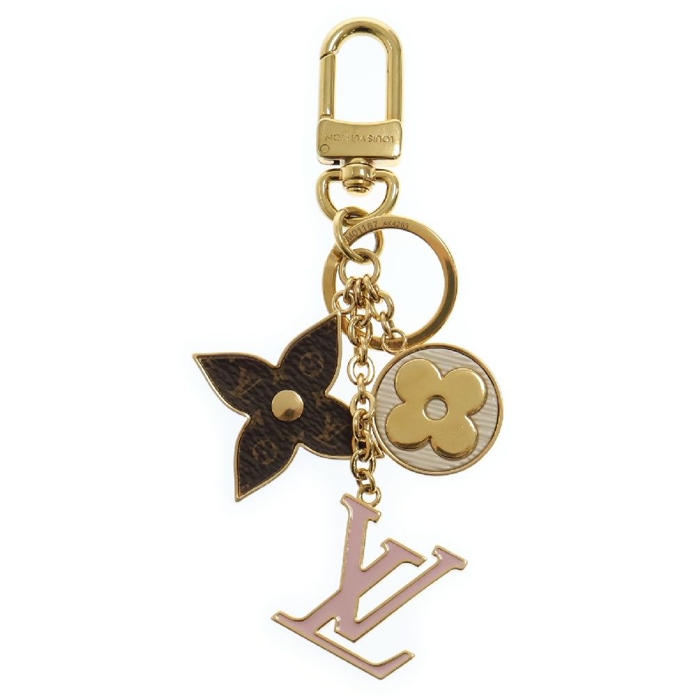 LOUIS VUITTON ルイヴィトン モノグラム キーホルダー スプリング ストリート チャーム キーホルダー M01187 ブラウン×ゴールド×ピンク