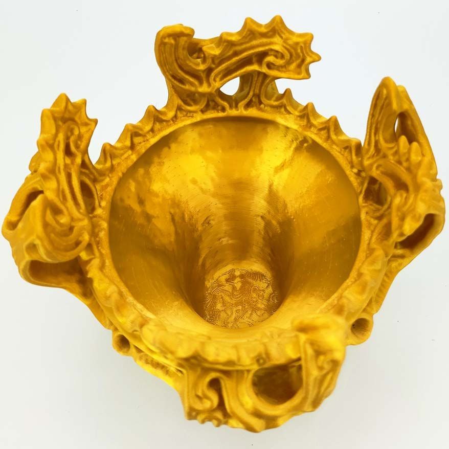 火焔型土器　模造品　レプリカ 楽天市場】金属色【火焔型土器 レプリカ】3Dプリント インテリア