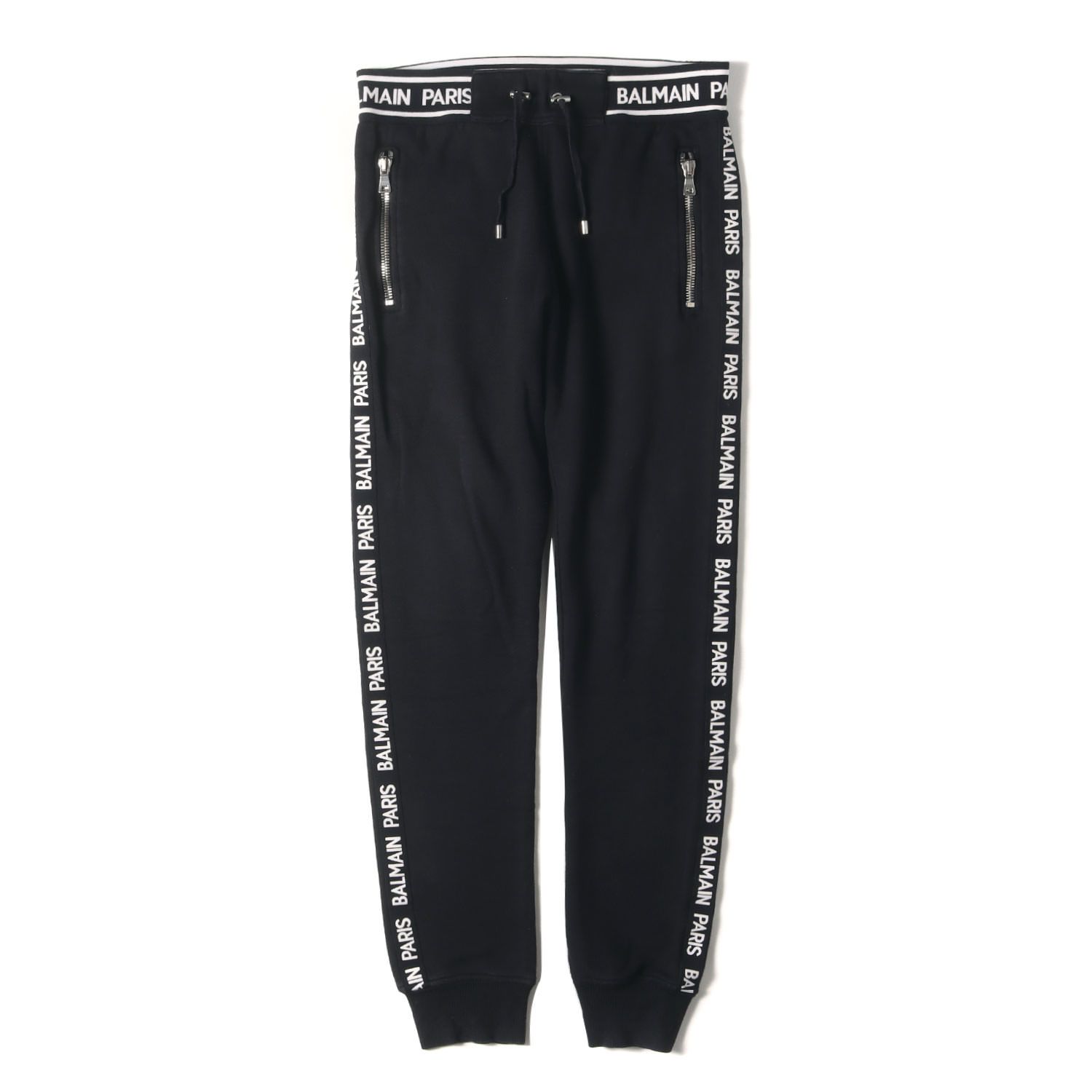 BALMAIN バルマン パンツ サイズ:S / ロゴ ジャガード スウェット 