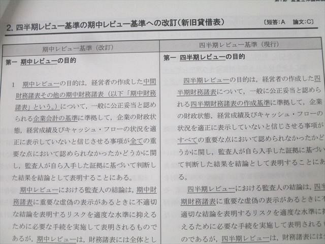 CPA会計学院 公認会計士講座 監査論 論文対策集/短答対策問題集