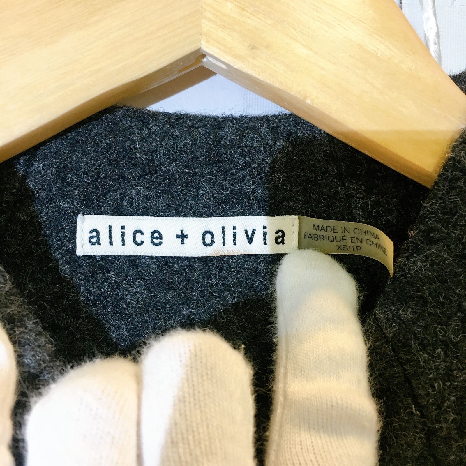 alice+olivia アリスアンドオリビア ノーカラーコート レディース XS