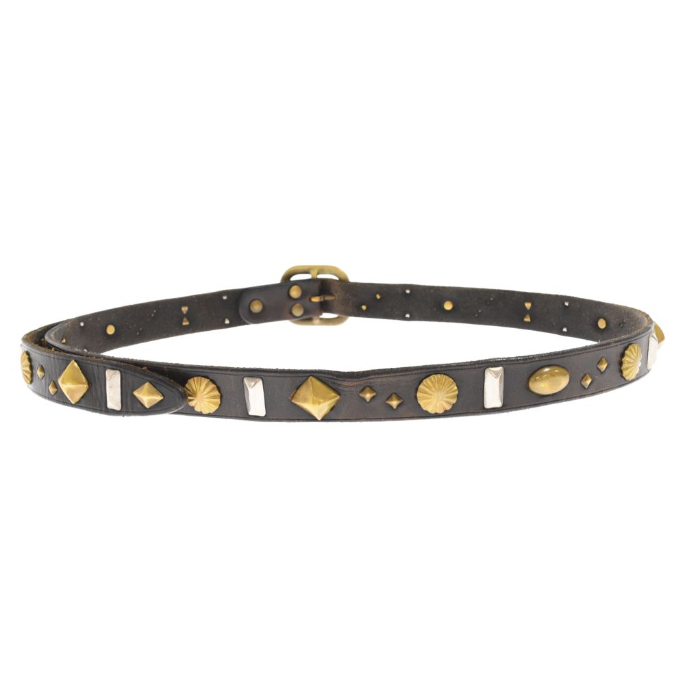 caleeレザースタッズベルト CALEE × KEBOZ 「STUDS LEATHER BELT 」 スタッズレザー ベルト