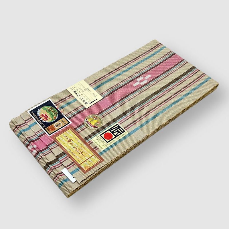 半幅帯 250633 綿 通年用 八重山 ミンサー 単帯 並尺 伝統的工芸品 ミンサー織 半巾帯 細帯 小紋 紬 袴下 浴衣 帯