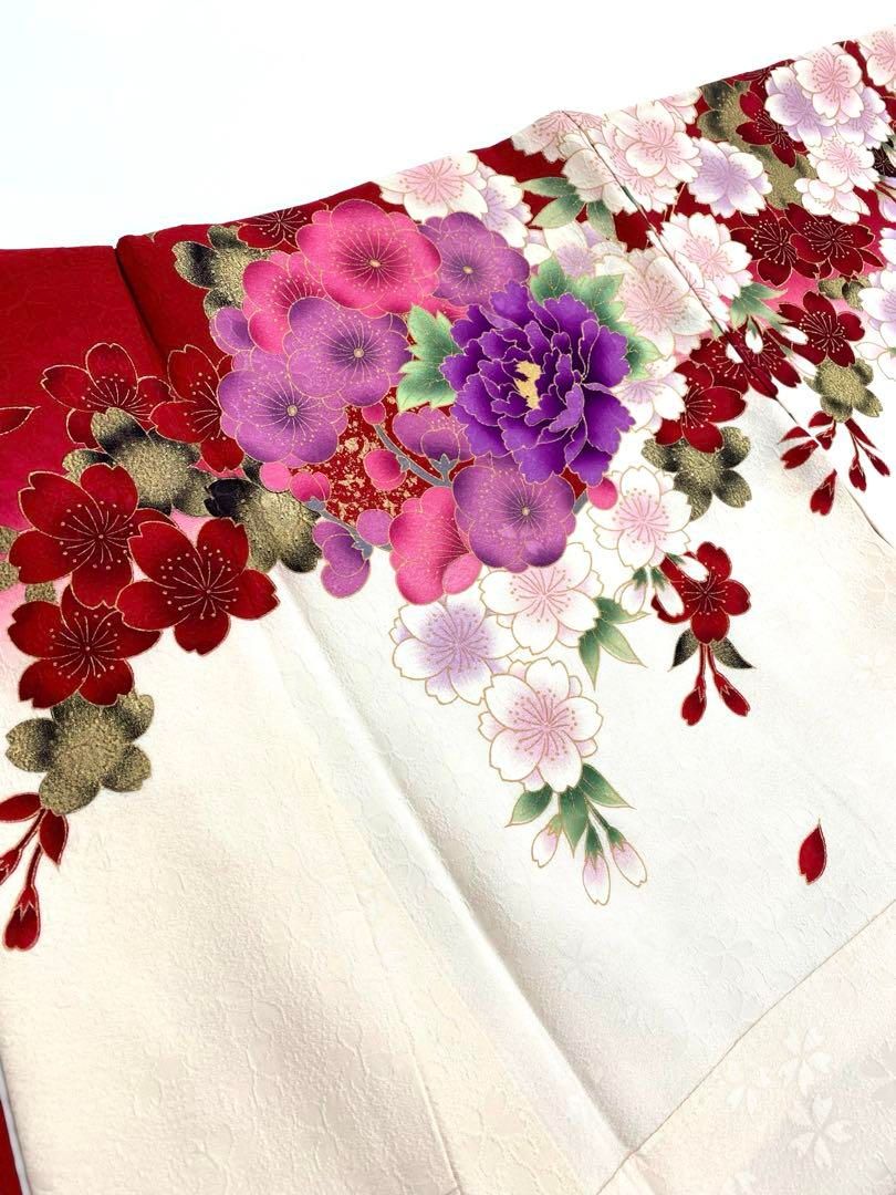 振袖 豪華 金彩 紋意匠 ラメ刺繍 牡丹 桜 梅 身丈168cm - メルカリ