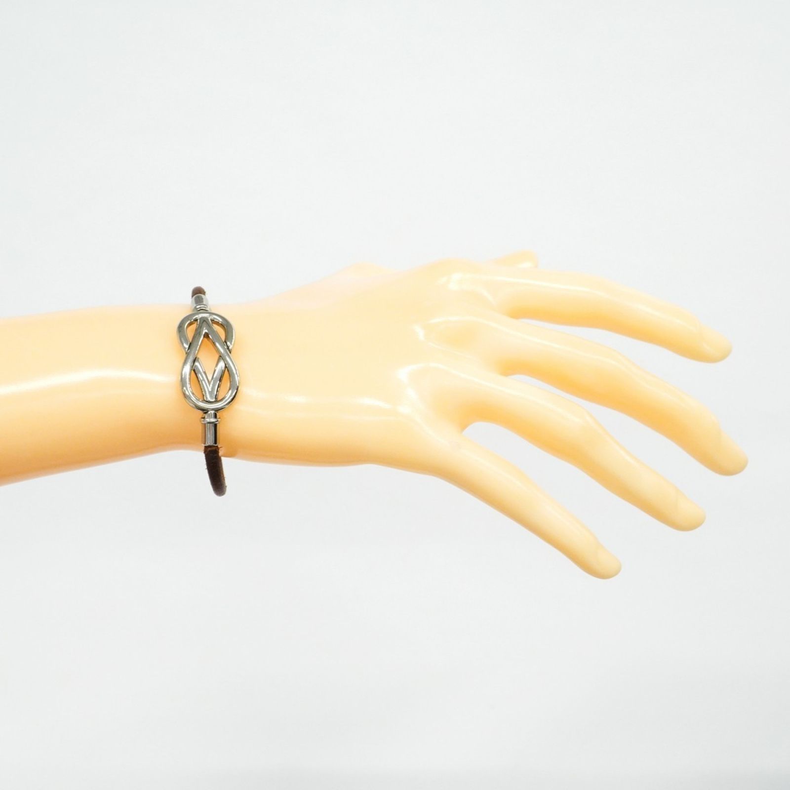 エルメス HERMES アタメ ブレスレット シルバーカラー レザー HERMES エルメス アタメブレス ブレスレット アタメ シルバー