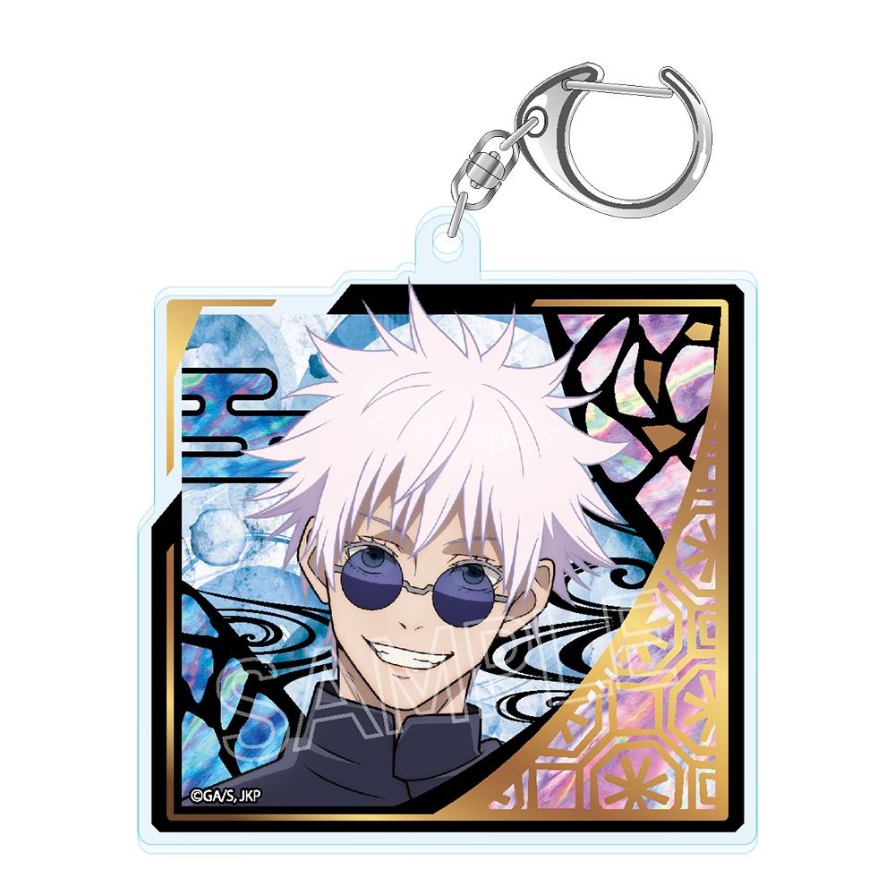 呪術廻戦 五条悟 箔押し アクリルキーホルダー 未開封 新品/公式】呪術廻戦_螺鈿風シリーズ 箔押しアクリルキーホルダー 五条