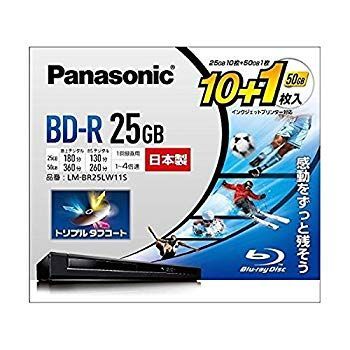 パナソニック 4倍速ブルーレイディスク(追記)25GB10枚+50GB1枚P LM-BR25LW11S ggw725x パナソニック ブルーレイディスク 追記 LM-BR25LW11S