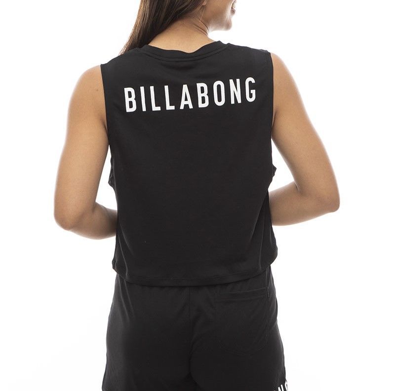 2024春夏 新品【BILLABONG/ビラボン】ACTIVE MESH CROPPED TANK 水陸両用トレーニングUVタンク BLK レディース BE013-897