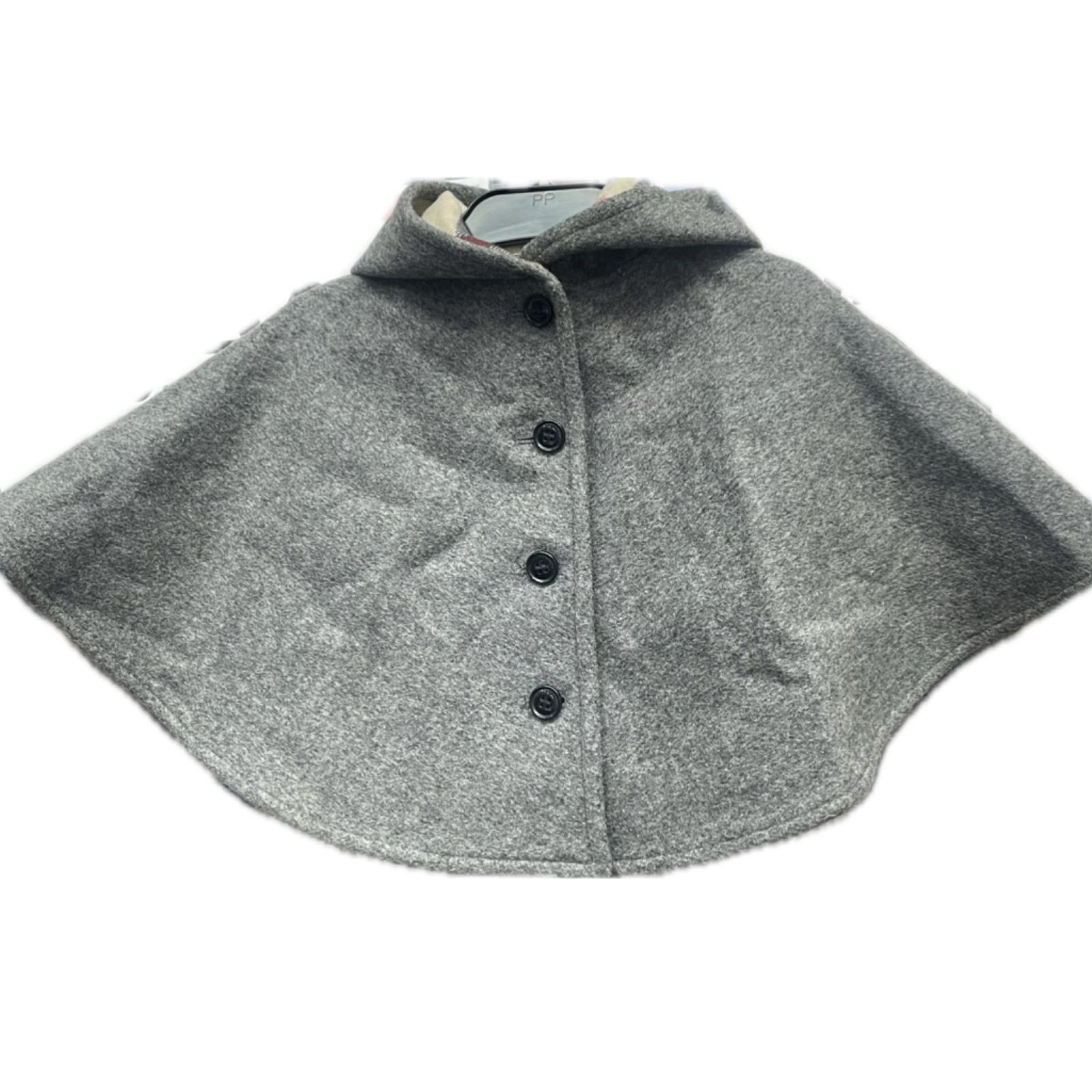 BURBERRY バーバリー ポンチョ キッズ ベビー 1〜2歳ほど 約90以下 ノバチェック ウール 糀谷店