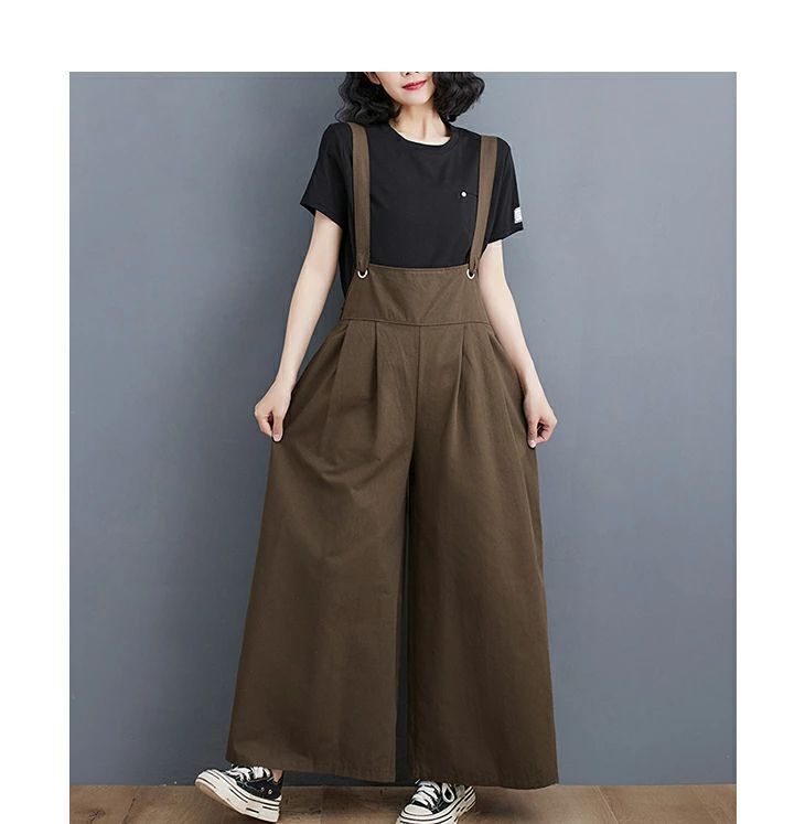 サロペットオールインワンゆったり春夏おしゃれ オールインワン サロペット パンツ ゆったり ワイドパンツ
