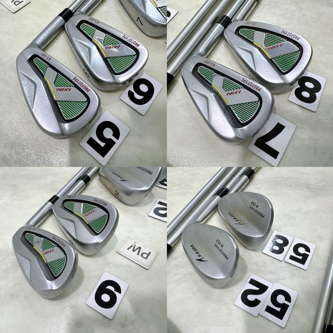 MCIカスタム AKIRA KS-201 プロトタイプ アイアン ウェッジ 8本 MCI 希少カスタム AKIRA KS-201 PROTOTYPEアイアン ウェッジ 8本セット