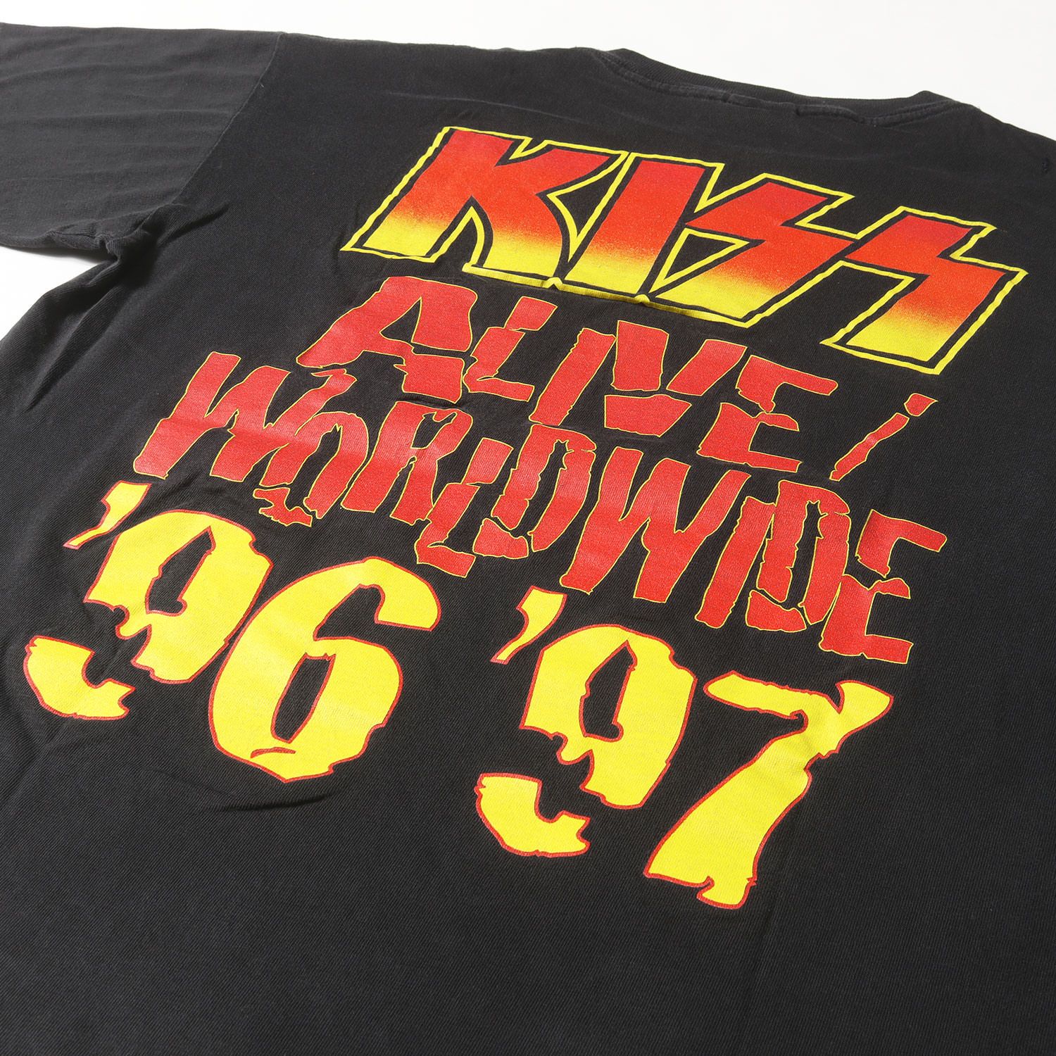 Vintage Music Item 90s KISS ALIVE / WORLDWIDE 96 97 Tシャツ 