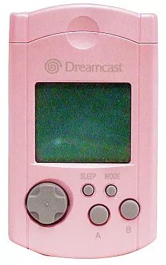 DCハード　DCカラービジュアルメモリー(パールピンク)(状態：本体のみ、本体状態難) 中古】ドリームキャストハード DCカラービジュアルメモリー