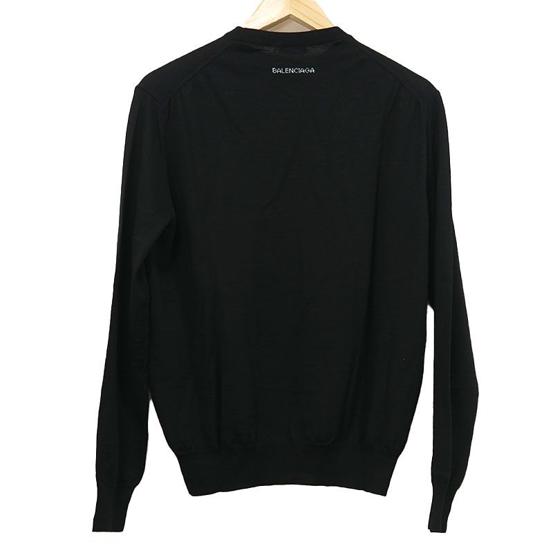 正規 BALENCIAGA バレンシアガ バックロゴ ニット BALENCIAGA】LOGOMANIA ALL OVER 長袖セーター ロゴ (BALENCIAGA