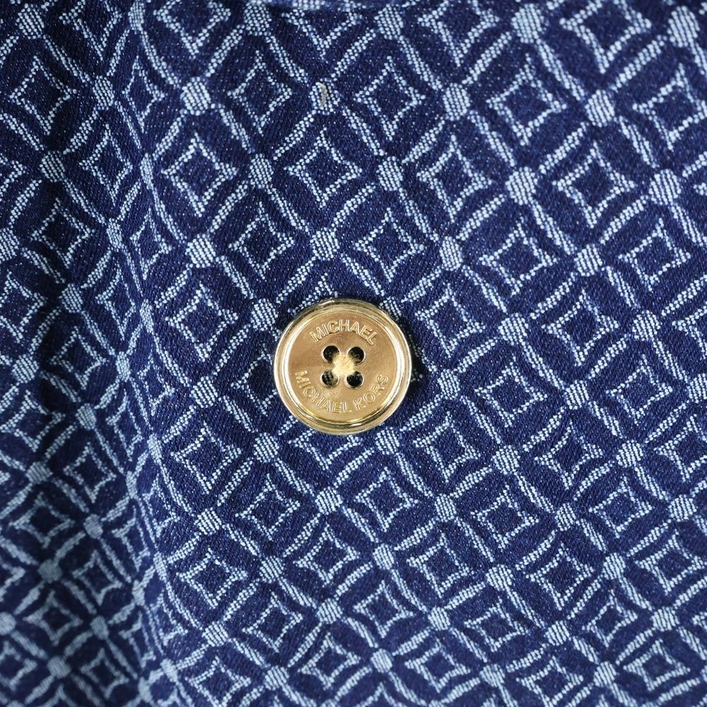 MICHAEL KORS (マイケルコース) 総柄デニムジャケット ネイビー