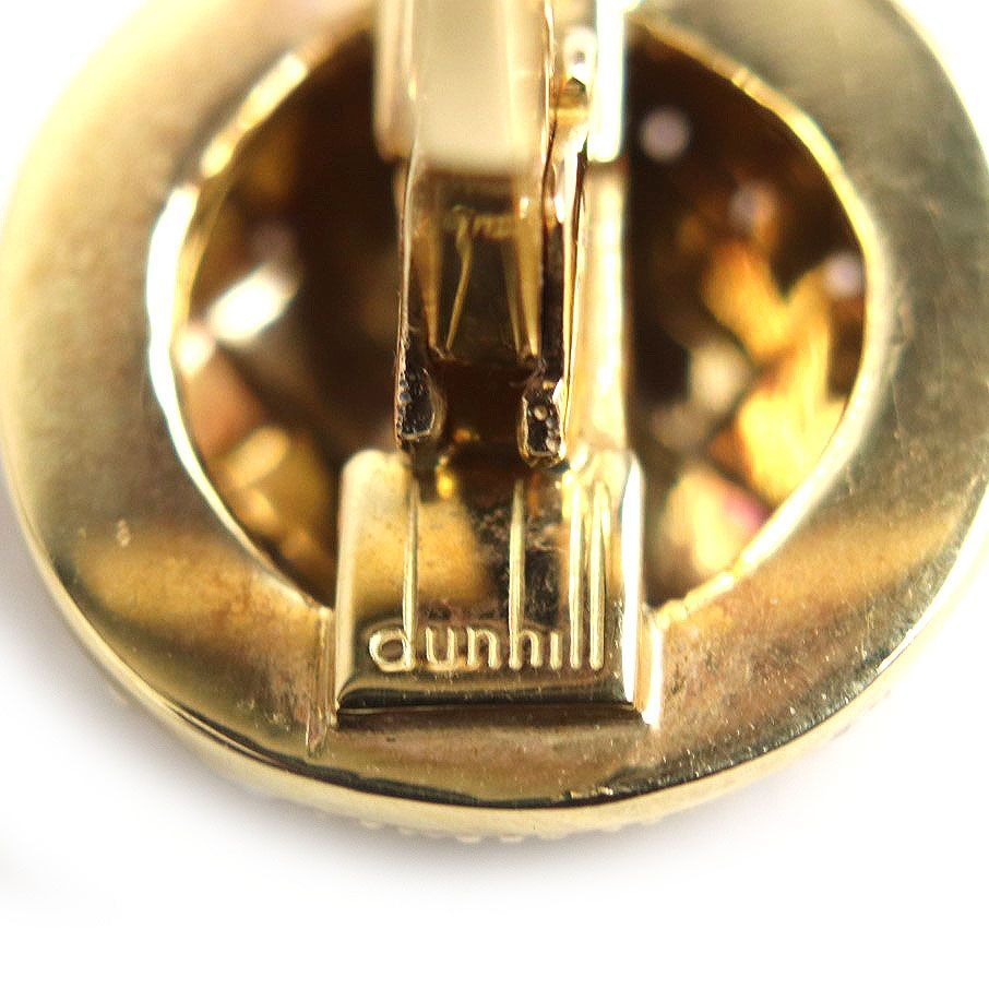 美品◇dunhill ダンヒル ロゴ入り チェック柄 K18 カフスボタン/カフリンクス ゴールド メンズ 総重量9.48g ケース付き - メルカリ