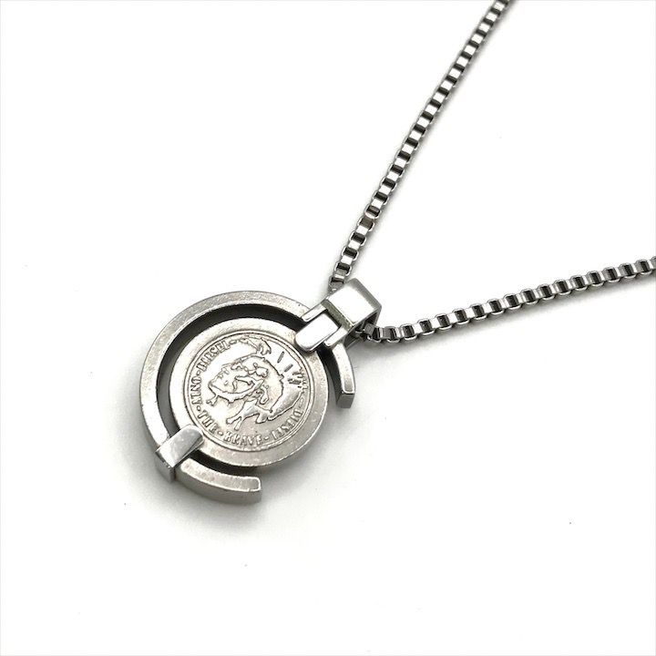 ディーゼル diesel ネックレス チャーム ブレイブマン メンズ ディーゼル DIESEL ネックレス/シルバー/ネックレス/メンズ
