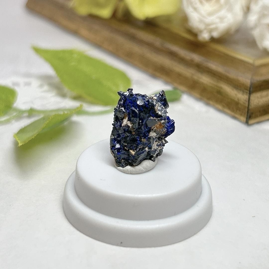 【E7037】アジュライト＊＊藍銅鉱＊岩絵の具＊Azurite＊パワーストーン＊天然石＊クリスタルワールド