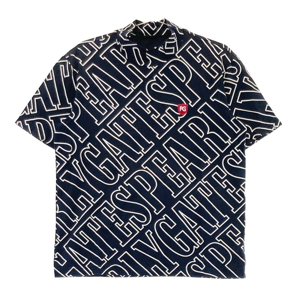 サイズ：4 PEARLY GATES パーリーゲイツ ハイネック 半袖Tシャツ 英字