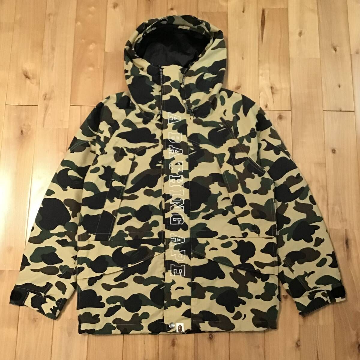 1st camo yellow スノボ ジャケット Sサイズ a bathing ape BAPE
