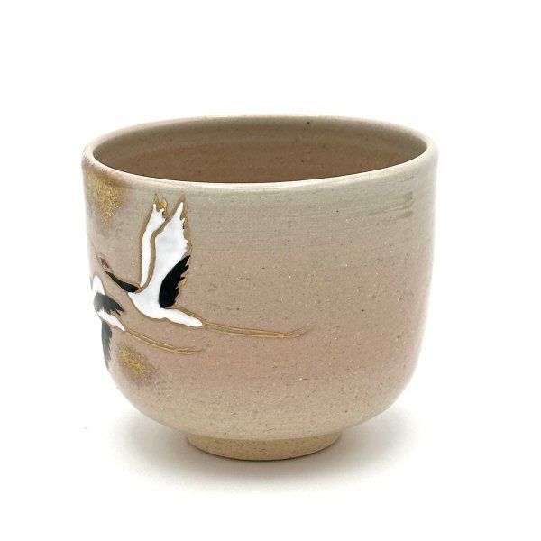 鶴抹茶碗