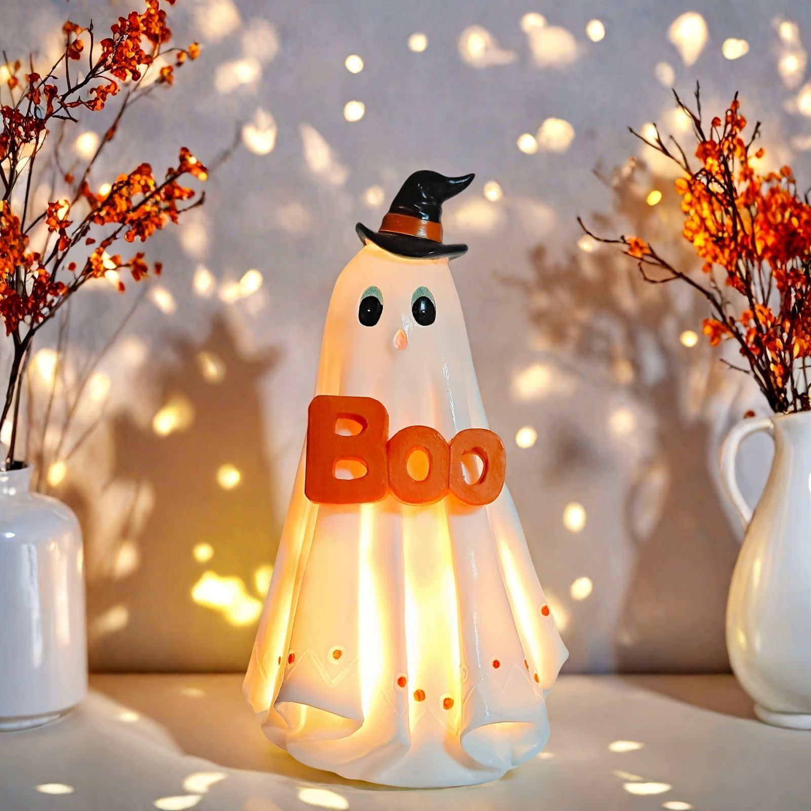 ナイトライト ベッドサイドランプ 卓上ライト オブジェ オバケ ゴースト ハロウィン装飾 イベント 間接照明 インテリア 寝室 おしゃれ テーブルライト テーブルランプ オシャレ ギフト プレゼント 誕生日 贈り物 樹脂 NEXPOTALLINN_EU