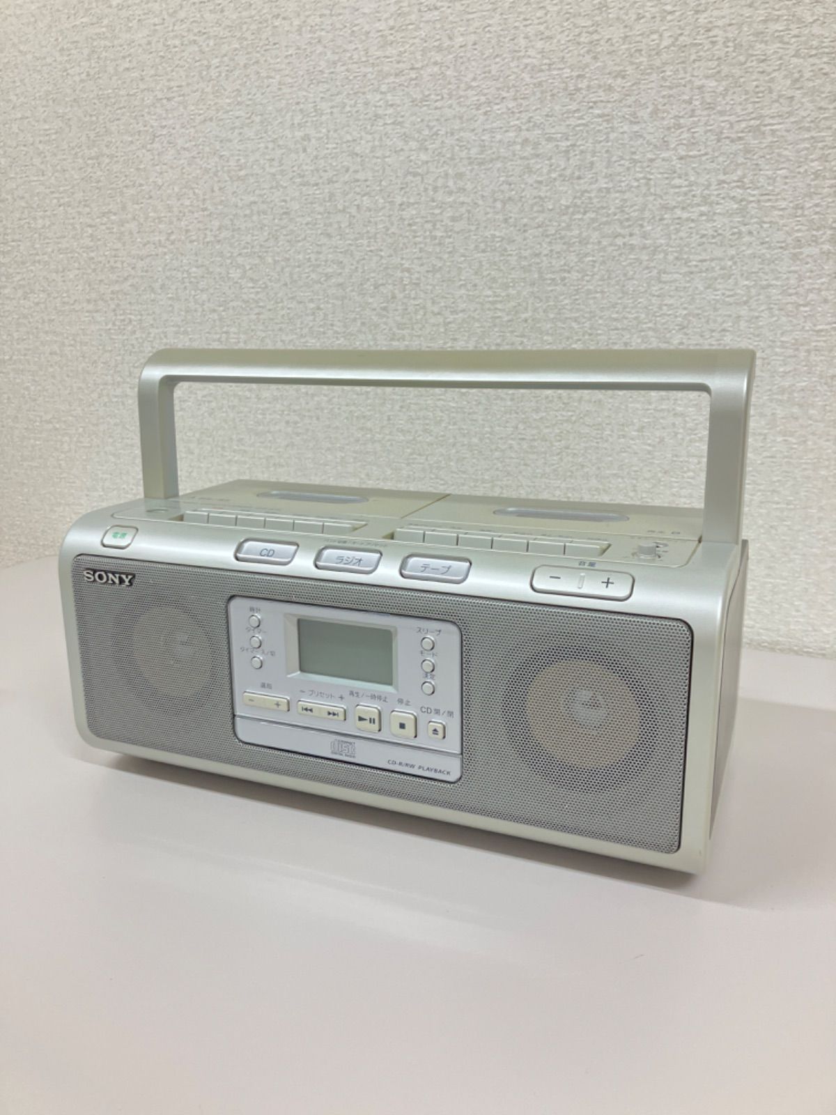 SONY CFD-W78(S)ソニーCD ダブルラジカセ - ラジオ
