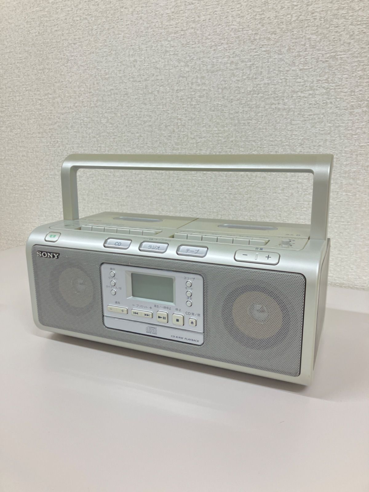 SONY CFD-W78 CDラジオカセットレコーダー マイク付き - ラジオ