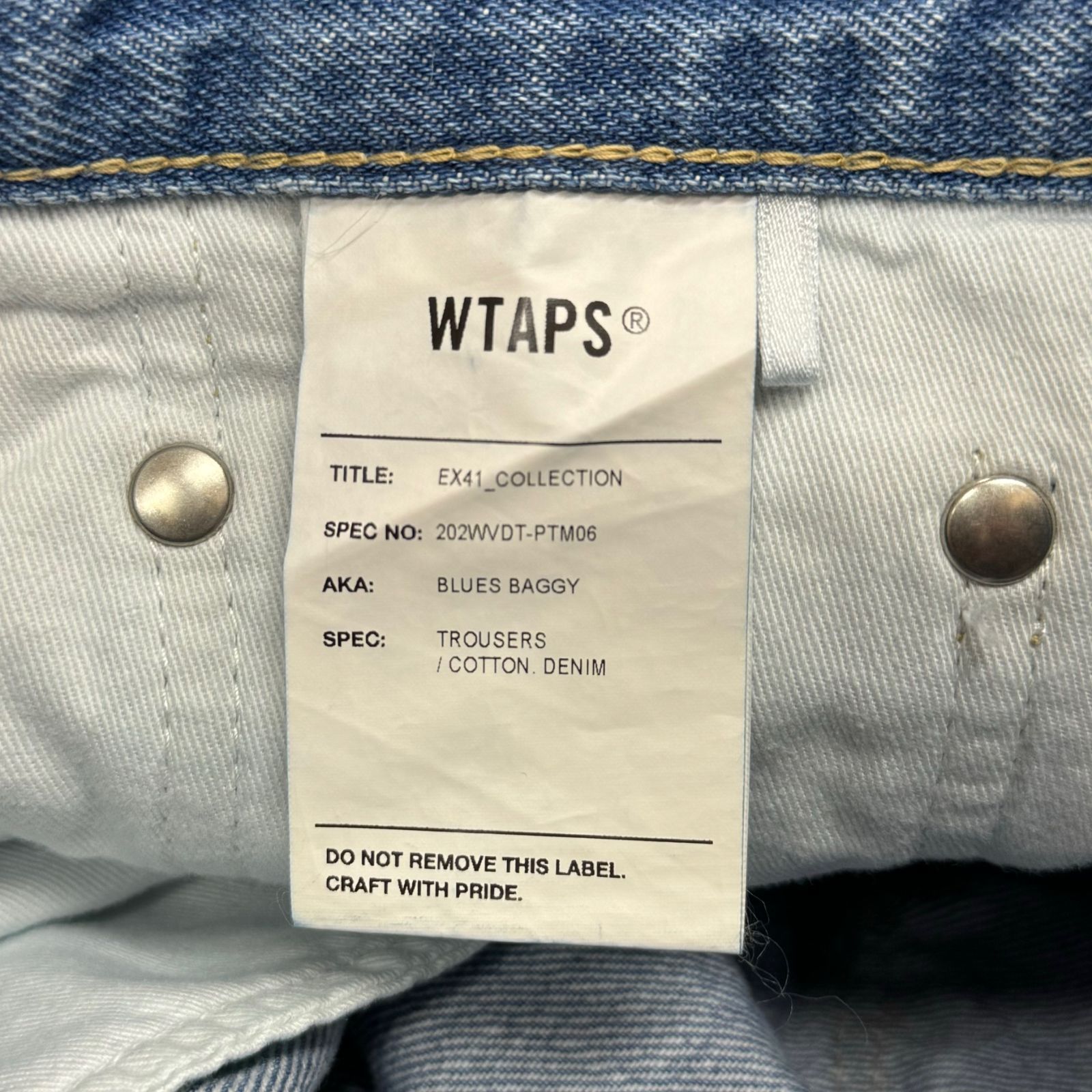 WTAPS 20AW BLUES BAGGY TROUSERS デニム パンツ バギー ジーンズ ダブルタップス 202WVDT-PTM06  ライトインディゴ 3 68253A1 - メルカリ