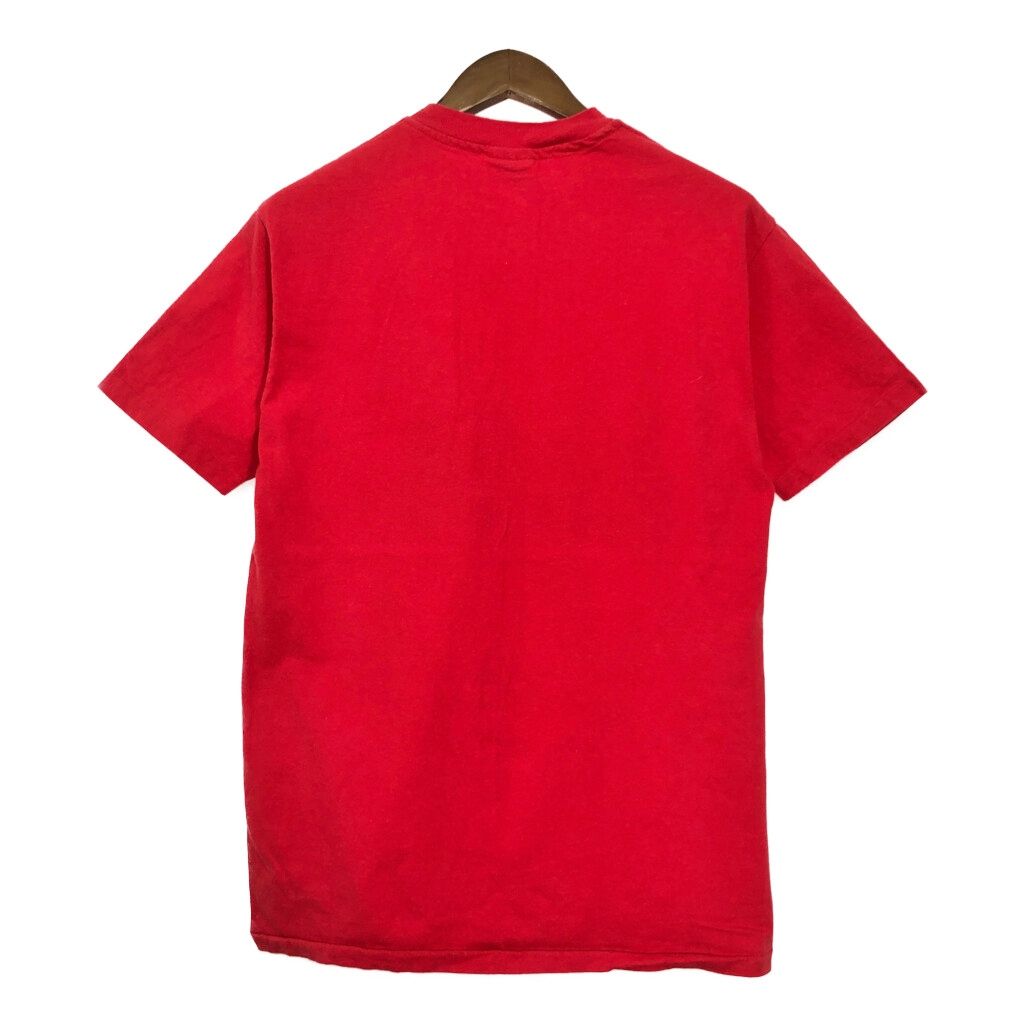 90年代 USA製 Hanes ヘインズ 半袖Tシャツ レッド(メンズ L)中古 古着