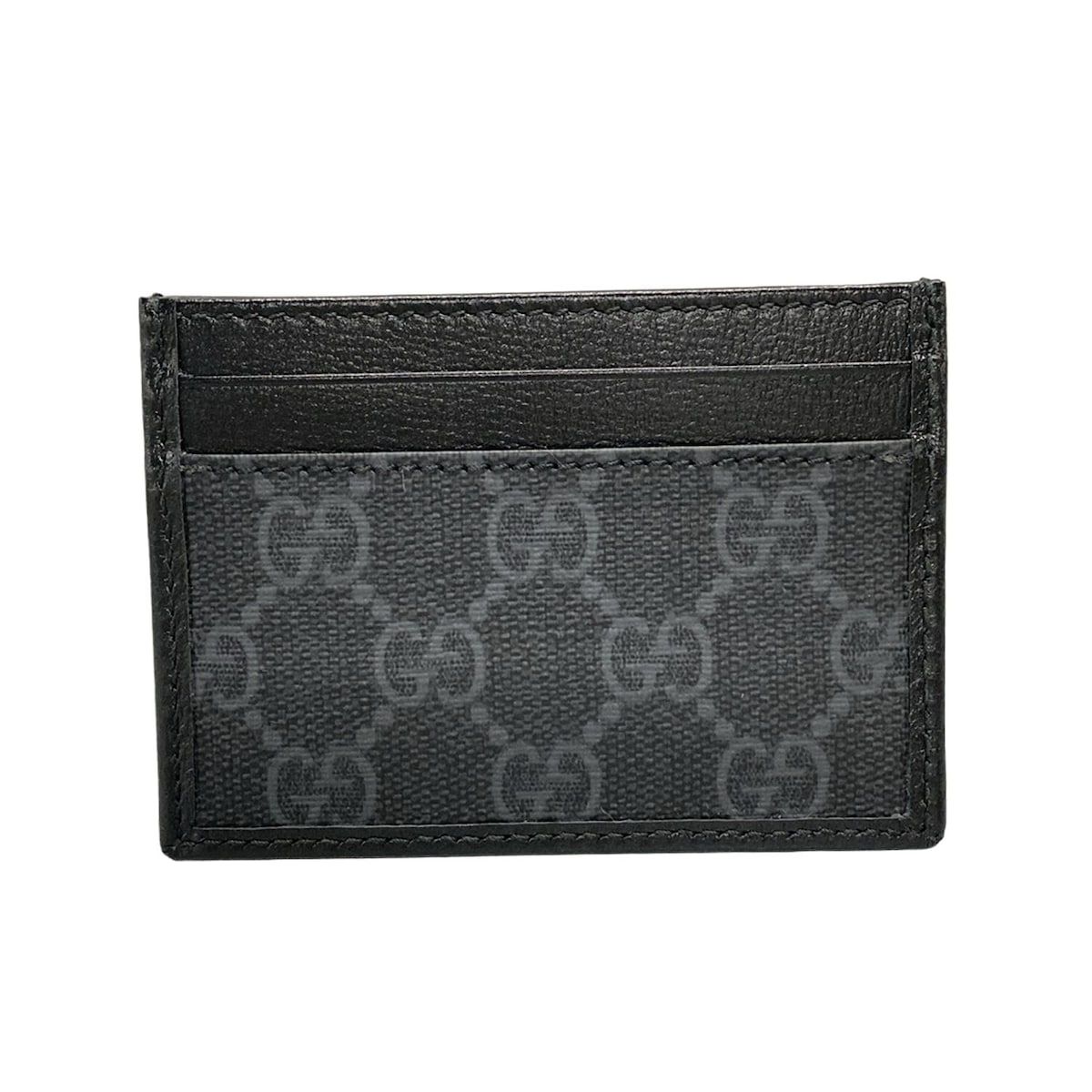 GUCCI グッチ カードケース インターロッキングG 673002 黒 レザー