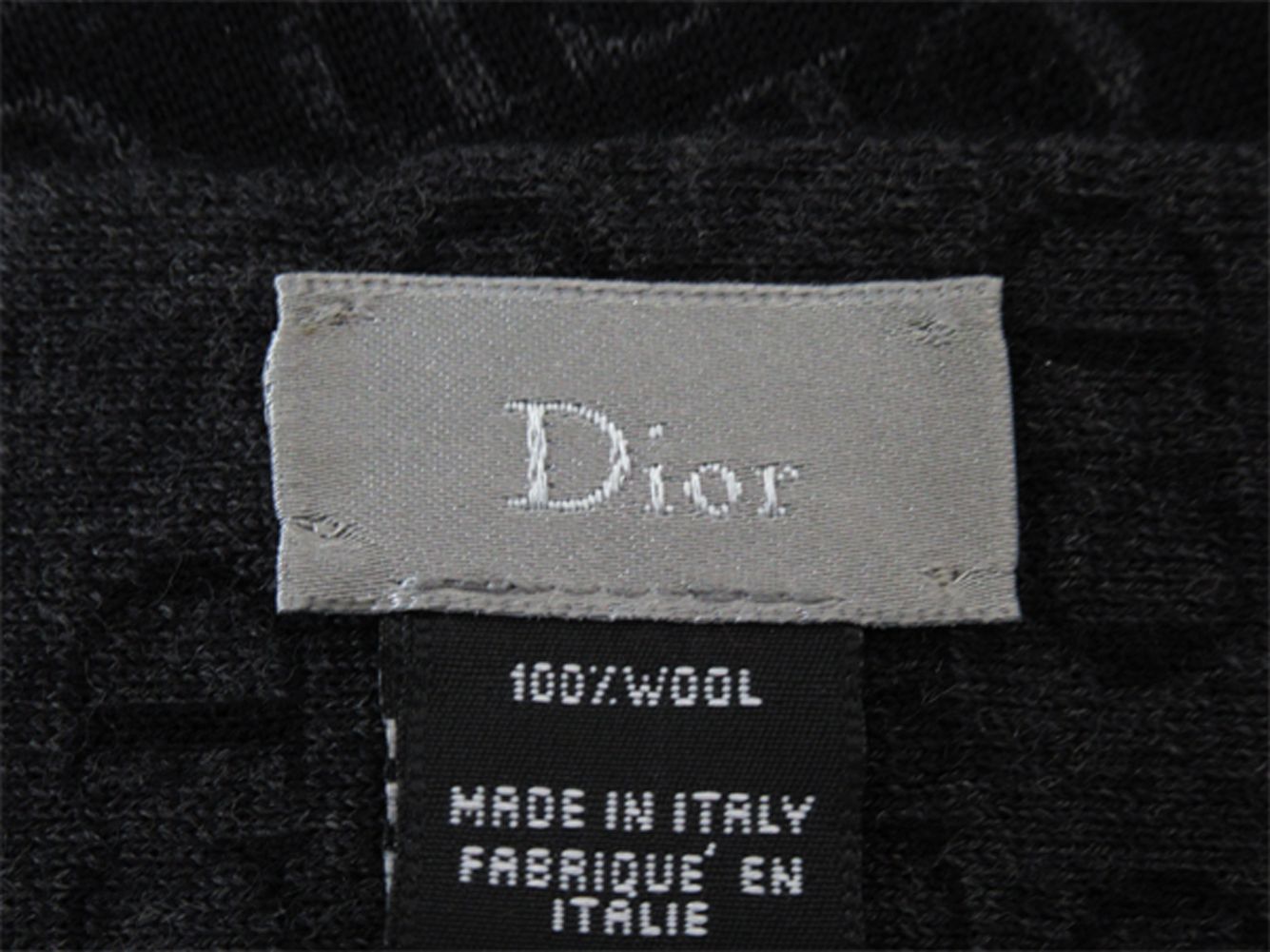 ディオール・オム DIOR HOMME マフラー CDマーク柄 ブラック