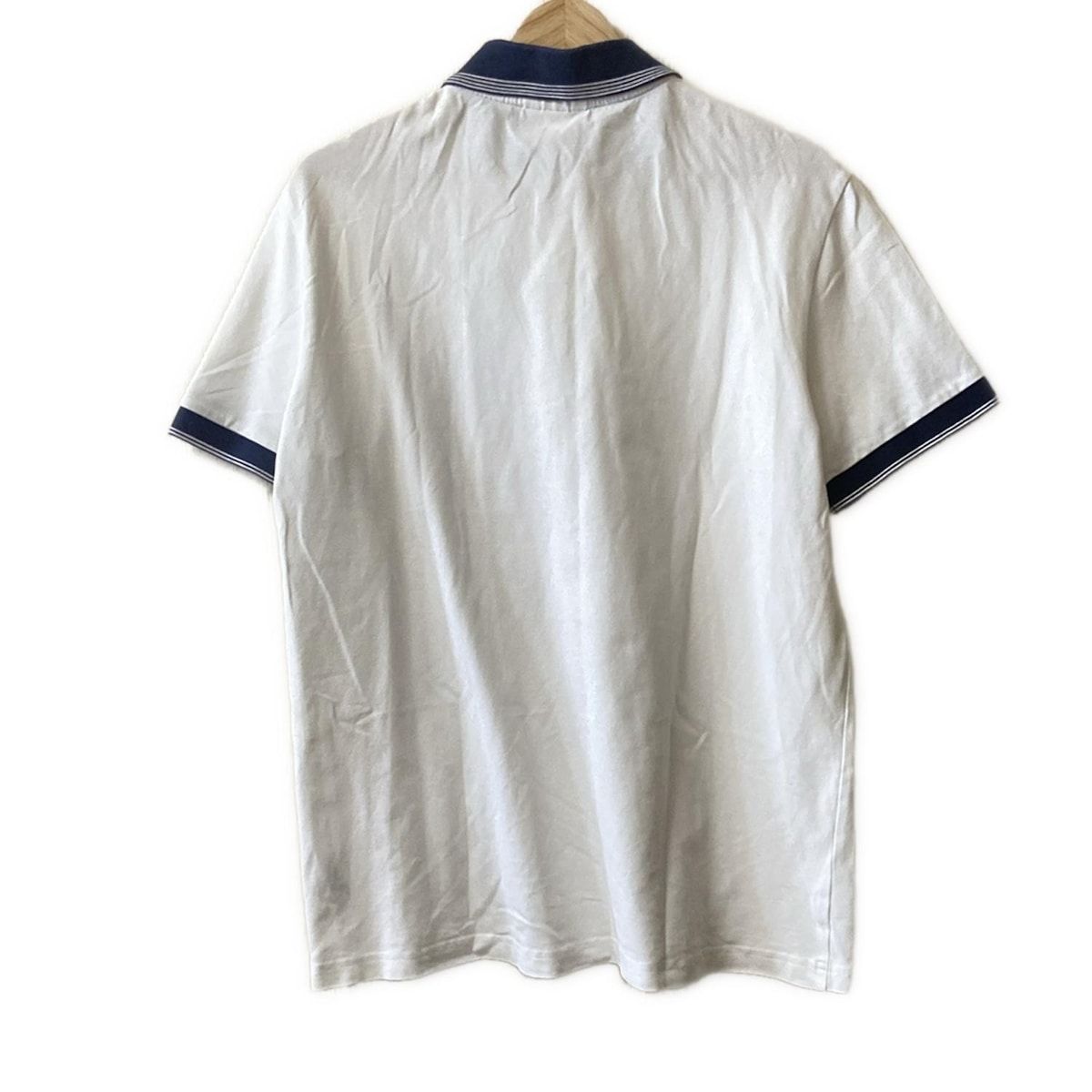 は*さ様 Lacoste ポロシャツ ホワイト/ネイビー 新品 ラコステ LACOSTE フロント配色ブロックポロシャツ （ホワイト